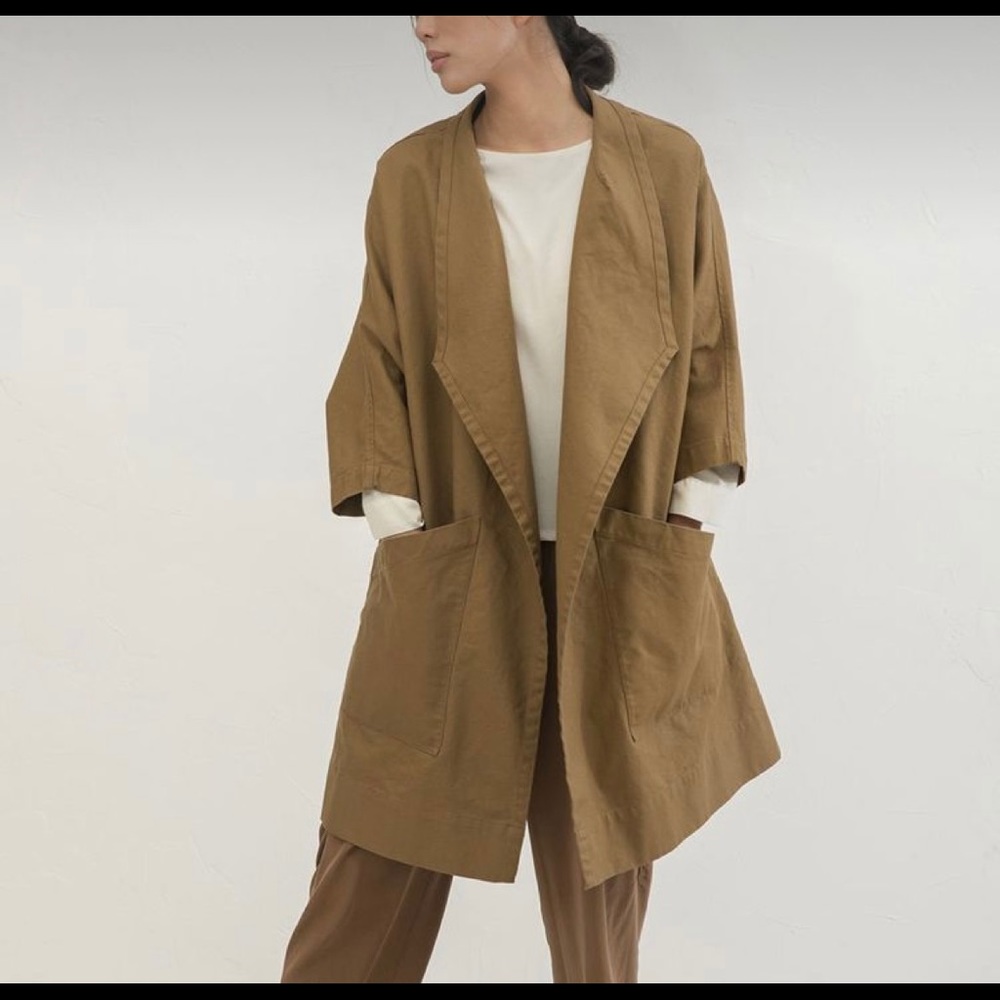 Elizabeth Suzann cotton canvas Harper Jacket-clay